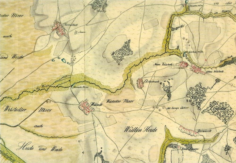 Wilstedt und seine Verbindungen zu den Nachbargemeinden um 1764